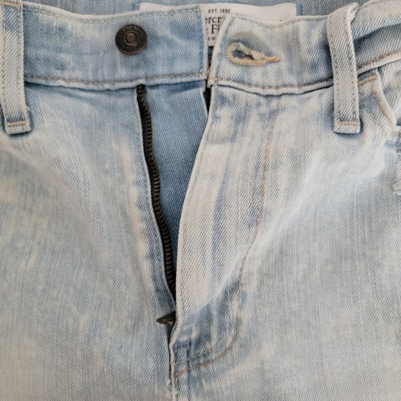 Abercrombie & Fitch Distressed Acid Wash Cutoff Denim Jean Shorts - Picture 12 of 15